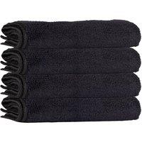 K Collection Microfibre Cleaning Cloth (Pack of 4) in Black