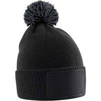 Beechfield Snowstar Patch Beanie in Black