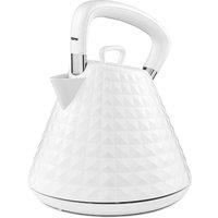 Geepas 1.5L Cordless Traditional Pyramid Electric Kettle 3000W in White