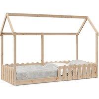 Berkfield Home Kids' House Bed Frame without Mattress 80x200 cm Solid Wood Pine in Brown