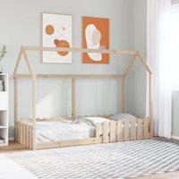 Berkfield Home Kids' House Bed Frame without Mattress 80x200 cm Solid Wood Pine in Brown