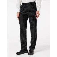 XPOSED Men's Classic Tweed Pinstripe Trousers Timeless Style in Black | Size: 42