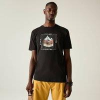 Dare 2b Men's Movement III Short Sleeved Graphic T-Shirt in True Black | Size: XL
