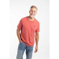 Weird Fish Men's Fished Branded T-Shirt in Light Red | Size: Large