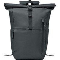 MidOcean Men's Valley Roll Top RPET Backpack in Black