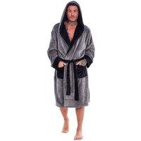 Keanu Men's Fleece Dressing Gown in Grey | Size: Large/XL