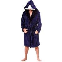 Keanu Men's Shark Head Fleece Dressing Gown in Navy | Size: Medium/Large
