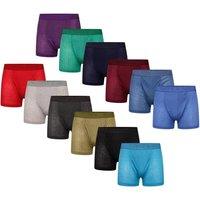 Harte & Soul Men's Plain Bamboo Boxer Shorts (Pack of 12) | Size: Medium
