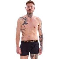 Harte & Soul Men's Plain Bamboo Boxer Shorts (Pack of 12) in Black | Size: Medium