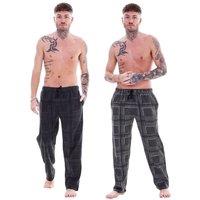 Keanu Men's Houndstooth Lounge Pants Pack of 2 in Black | Size: Large