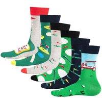 Soxy Men's Golf Ball Cotton Socks (Pack of 6) | Size: 6-11