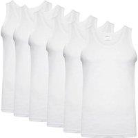 Keanu Men's Fitted Vest Top (Pack of 6) in White | Size: XL