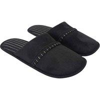 Keanu Men's Pinstripe Slip-on Mule Slippers in Black | Size: 8