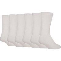 Soxy Men's Bamboo Extra Wide Diabetic Socks (Pack of 6) in White | Size: 6-11