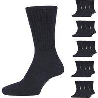 Soxy Men's Cotton Socks (Pack of 20) in Black | Size: 6-11
