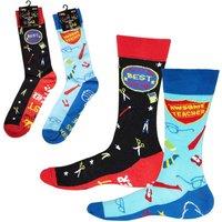 Public Dealz Men's Pack Teacher Cotton Socks Pack of 2 | Size: 6-11