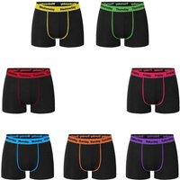 Harte & Soul Men's Days of The Week Cotton Blend Boxer Shorts (Pack of 7) in Black | Size: XL