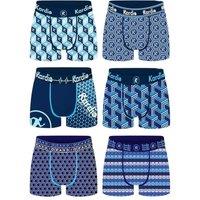 Kardio Men's Performance Boxer Shorts (Pack of 6) in Blue | Size: Medium