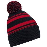 Beechfield Men's Fan Striped Beanie in Black