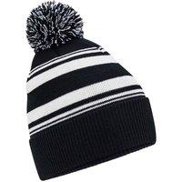 Beechfield Men's Fan Striped Beanie in Black