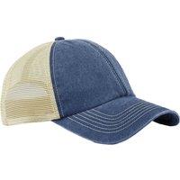 Beechfield Men's Vintage 6 Panel Trucker Cap in Navy