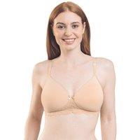 Royce Lingerie Women's Georgia Non Wired T-Shirt Bra in Beige | Size: 36B