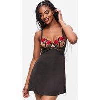 Ann Summers Women's Caged Rose Chemise Black | Size: XS