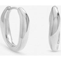 Inicio Women's Sterling Silver Plated Polished Fluid Twist Hoops