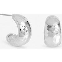 Inicio Women's Sterling Silver Plated Molten Hoop Earrings