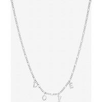 Inicio Women's Sterling Silver Plated Love Necklace - Gift Pouch