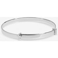 Inicio Women's Sterling Silver Plated Christening Cross Bangle - Gift Pouch