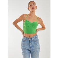 Pink Vanilla Women's Basic Bustier Top in Lime | Size: Large