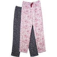 Keanu Women's Viscose Pyjama Bottoms Pack of 2 in Black | Size: 20-22