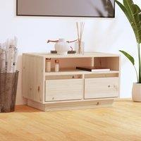 Berkfield Home TV Cabinet 60x35x37 cm Solid Wood Pine in Brown | Size: 60 x 35 x 37 cm