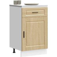 Berkfield Home Kitchen Base Cabinet Porto Sonoma Oak Engineered Wood in Brown