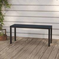 Berkfield Home Garden Bench 110 cm Steel & WPC Black