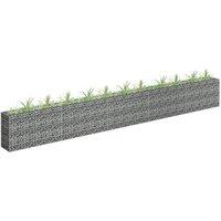 Berkfield Home Gabion Raised Bed Galvanised Steel 450x30x60 cm in Silver | Size: 450 x 30 x 60 cm
