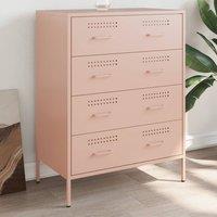 Berkfield Home Sideboard Pink 68x39x89 cm Steel | Size: 68 x 39 x 89 cm