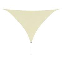 Berkfield Home Sunshade Sail Oxford Fabric Triangular 5x5x5 m Cream in Beige