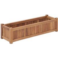 Berkfield Home Raised Bed 100x30x25 cm Solid Teak Wood in Brown | Size: 100 x 30 x 25 cm