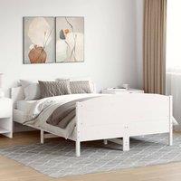 Berkfield Home Bed Frame without Mattress White 150x200 cm King Size Solid Wood Pine