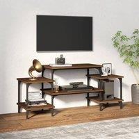 Berkfield Home TV Cabinet Brown Oak 117x35x52 cm Engineered Wood | Size: 117 x 35 x 52 cm