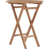 Berkfield Home Folding Garden Table 60x60x75 cm Solid Teak Wood in Brown | Size: 60 x 60 x 75 cm