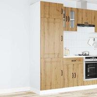 Berkfield Home Kitchen Cupboard Kalmar Artisan Oak Engineered Wood in Brown