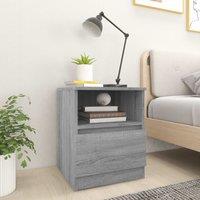 Berkfield Home Bedside Cabinets 2 pcs Grey Sonoma 40x40x50 cm Engineered Wood | Size: 40 x 40 x 50 cm
