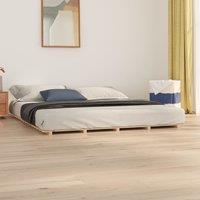 Berkfield Home Bed Frame 180x200 cm Super King Solid Wood Pine in Brown
