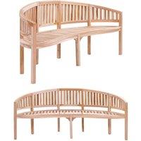 Berkfield Home Banana Bench 200 cm Solid Teak Wood in Brown