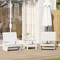 Berkfield Home Garden Chairs 2 pcs White 60x64x70.5 cm Solid Wood Pine