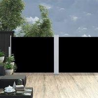 Berkfield Home Retractable Side Awning Black 140x1000 cm