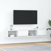 Berkfield Home TV Cabinets 2 pcs White 80x31x25.5 cm Engineered Wood